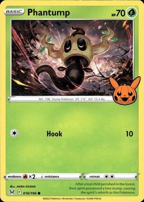 Phantump 016/196 Trick or Trade BOOster 2023 Ungraded