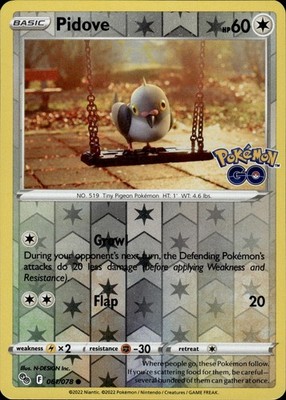 Pidove 061/078 Pokemon GO Ungraded