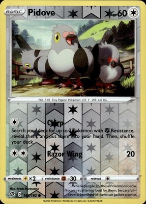 Pidove 143/192 Rebel Clash Ungraded