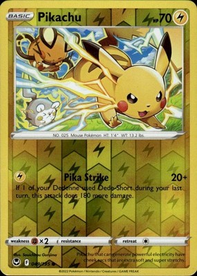 Pikachu 049/195 Silver Tempest Ungraded