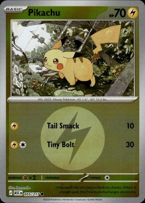 Pikachu (Energy Symbol Pattern) 055/217 Ascended Heroes Ungraded