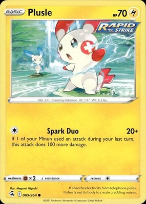 Plusle 089/264 Fusion Strike Ungraded