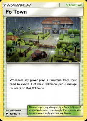Po Town 121/147 Burning Shadows Ungraded