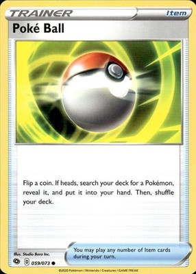 Poke Ball 059/073 Champion's Path Ungraded
