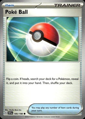 Poke Ball 185/198 Scarlet & Violet Ungraded