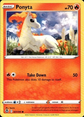 Ponyta 021/195 Silver Tempest Ungraded
