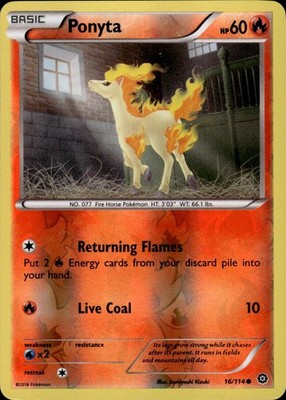 Ponyta 16/114 Steam Siege Ungraded