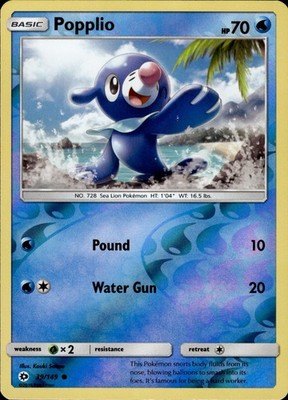 Popplio 39/149 SM Base Set Ungraded