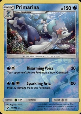 Primarina 41/149 SM Base Set Ungraded