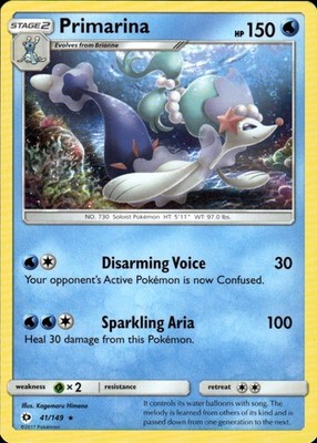 Primarina 41/149 SM Base Set Ungraded