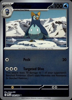 Prinplup 028/094 Phantasmal Flames Ungraded