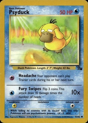Psyduck 53/62 UNLIMITED Fossil C HP Himeno