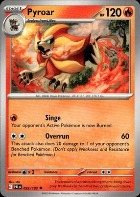 Pyroar 032/193 Paldea Evolved Ungraded
