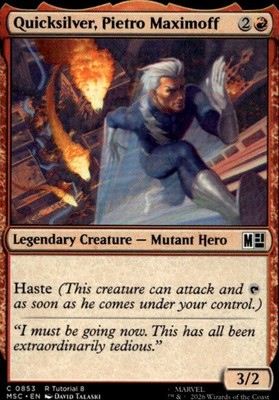 Quicksilver, Pietro Maximoff (0853) 853 Commander: Marvel Super Heroes Ungraded