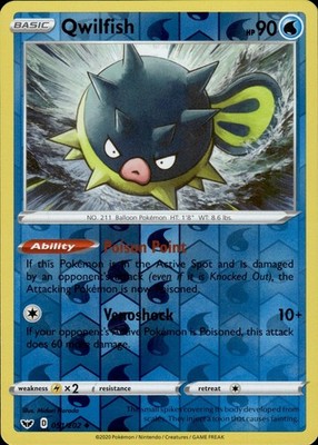 Qwilfish 051/202 Sword & Shield Ungraded