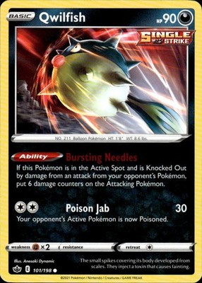 Qwilfish 101/198 Chilling Reign Ungraded