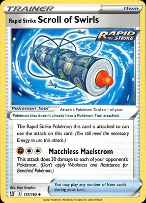 Rapid Strike Scroll of Swirls 131/163 Battle Styles Ungraded
