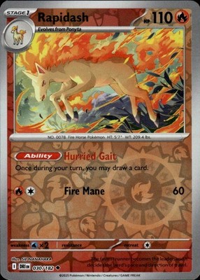 Rapidash 030/182 Destined Rivals Ungraded