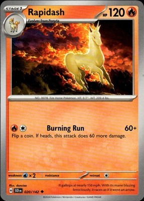 Rapidash 20/142 Stellar Crown Ungraded