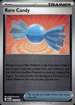 Rare Candy 125/132 Mega Evolution Ungraded