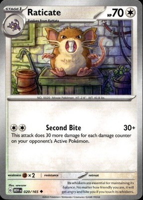 Raticate 020/165 151 Ungraded