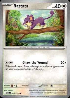 Rattata 019/165 151 Ungraded