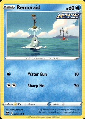 Remoraid 036/163 Battle Styles Ungraded
