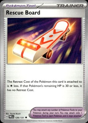 Rescue Board 126/131 Prismatic Evolutions Ungraded