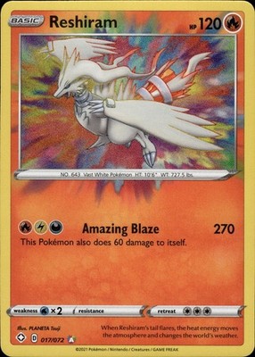 Reshiram 017/072 Shining Fates Ungraded
