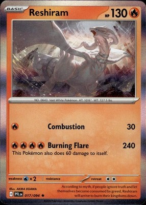 Reshiram 017/094 Phantasmal Flames Ungraded