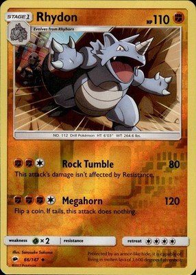 Rhydon 66/147 Burning Shadows Ungraded