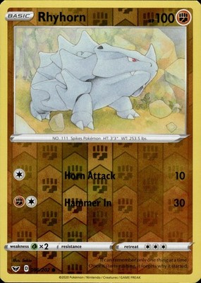 Rhyhorn 096/202 Sword & Shield Ungraded