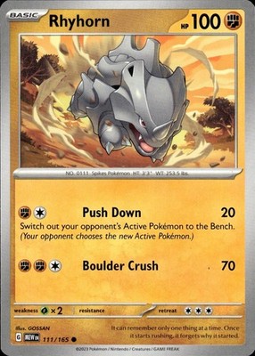 Rhyhorn 111/165 151 Ungraded