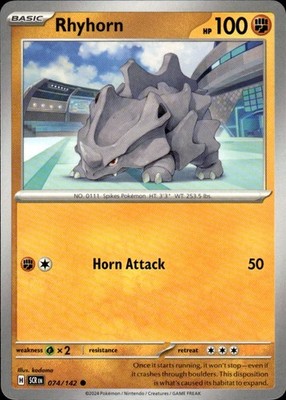 Rhyhorn 74/142 Stellar Crown Ungraded