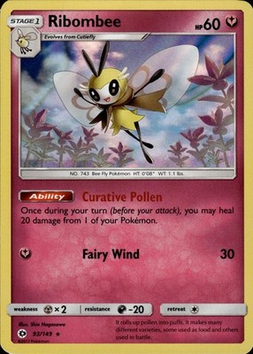 Ribombee 93/149 SM Base Set Ungraded