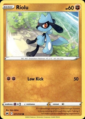 Riolu 071/159 Crown Zenith Ungraded