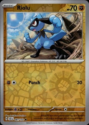 Riolu 81/142 Stellar Crown Ungraded