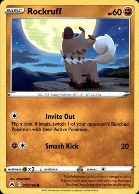 Rockruff 073/159 Crown Zenith Ungraded