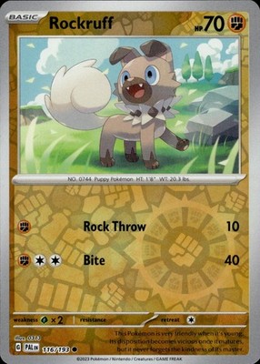 Rockruff 116/193 Paldea Evolved Ungraded