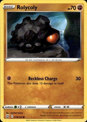 Rolycoly 078/163 Battle Styles Ungraded
