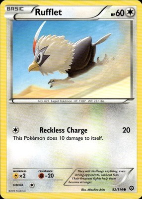 Rufflet 92/114 Steam Siege Ungraded