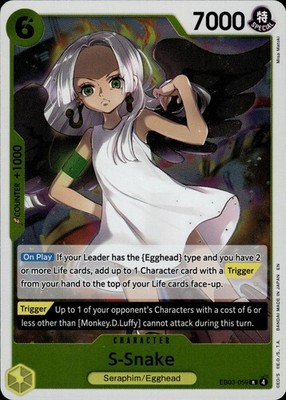 S-Snake EB03-059 Extra Booster: One Piece Heroines Edition Ungraded