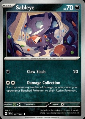 Sableye 107/162 Temporal Forces Ungraded