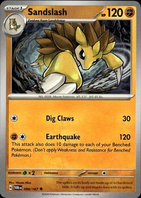 Sandslash 098/167 Twilight Masquerade Ungraded