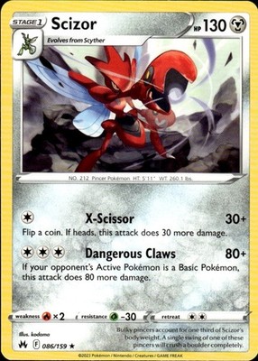 Scizor 086/159 Crown Zenith Ungraded