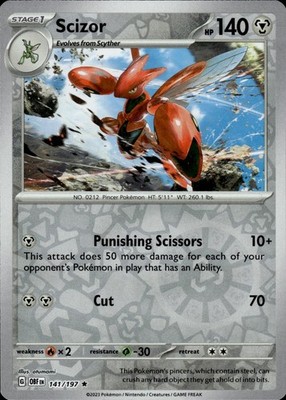 Scizor 141/197 Obsidian Flames Ungraded