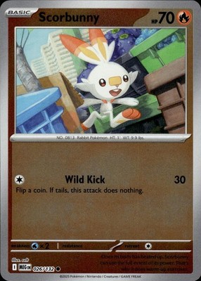 Scorbunny 026/132 Mega Evolution Ungraded