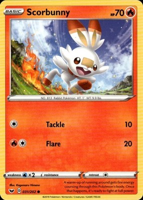 Scorbunny 031/202 Sword & Shield Ungraded
