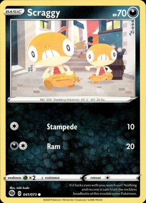 Scraggy 041/073 Champion's Path Ungraded