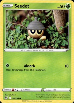 Seedot 011/196 Lost Origin Ungraded